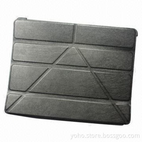 PU Skin Four Fold Stand Leather Cover for New iPad, Multi-function for Silicone Material
